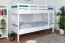Etagenbett für Erwachsene "Easy Premium Line" K18/n, Kopfteil mit Löchern, Buche Vollholz massiv Weiß - 90 x 190 cm, (L x B) teilbar