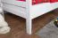 Etagenbett / Stockbett "Easy Premium Line" K19/n, Kopf- und Fußteil mit Löchern, Buche Vollholz massiv Weiß - 90 x 190 cm (B x L), teilbar