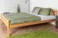 Jugendbett "Easy Premium Line" K35 aus Buche Vollholz massiv Natur, schlichtes Einzelbett, Liegefläche 140 x 200 cm, inkl. Rollrost, langlebig und stabil