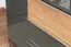 Kommode Vaitele 13, Farbe: Anthrazit Hochglanz / Walnuss - 88 x 152 x 45 cm (H x B x T)