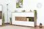Easy Möbel Wohnzimmer Komplett - Set B Manase, 5-teilig, Farbe: Eiche Braun / Weiß Hochglanz
