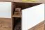 Kommode Manase 07, Farbe: Eiche Braun / Weiß Hochglanz - 97 x 180 x 41 cm (H x B x T)