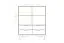 Vitrine Timaru 05 Wildeiche geölt / Weiß, teilmassiv - Abmessungen: 109 x 90 x 40 cm (H x B x T)