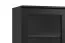Vitrine Cikarang 15, Farbe: Schwarz / Eiche - Abmessungen: 200 x 106 x 40 cm (H x B x T)