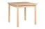 Essgruppe F mit 4 Stühlen, Holzfarbe: Eiche, einfaches Design, 4 massive Holzstühle, robuster Tisch, platzsparend, hochwertiges Material, pflegeleicht