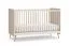 Kinderzimmer Komplett Set A Knut | 4-teilig | Farbe: Beige | 1 Kleiderschrank | 1 Kommode | 1 Kinderbett / Gitterbett | 1 Wickelaufsatz | Soft-Close-Funktion