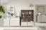 Kommode | Farbe: Kaschmir / Alba-Walnuss | 1 Drehtür | 3 Schubladen | 143 x 42 x 95 cm | Push-to-open Funktion | Metallfüße | für Wohnzimmer