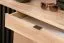 Garderobe Komplett - Set G Angvik, 5-teilig, Farbe: Eiche / Schwarz, zwei Schuhschränke, ein Garderobenschrank, ein Spiegel mit zwei Ablageflächen, vier Haken