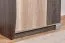 Drehtürenschrank / Kleiderschrank Sichling 01, Rahmen Links, Farbe: Eiche Braun - Abmessungen: 193 x 80 x 58 cm (H x B x T)