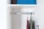 Drehtürenschrank / Kleiderschrank mit LED-Rahmen Siumu 35, Farbe: Weiß / Weiß Hochglanz - 226 x 277 x 60 cm (H x B x T)
