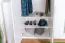 Drehtürenschrank / Kleiderschrank mit Rahmen Siumu 23, Farbe: Weiß / Weiß Hochglanz - 226 x 187 x 60 cm (H x B x T)