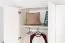 Drehtürenschrank / Kleiderschrank mit LED-Rahmen Siumu 25, Farbe: Weiß / Weiß Hochglanz - 226 x 277 x 60 cm (H x B x T)
