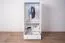 Kleiderschrank Kiefer Vollholz massiv weiß blau lackiert 003 - Abmessung 182 x 80 x 60 cm (H x B x T)
