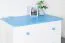 Kommode Kiefer massiv Vollholz weiß blau lackiert 006 - Abmessung 78 x 80 x 47 cm (H x B x T)