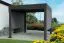 Pergola Dallas aus Stahl & Aluminium in Anthrazit, 3000 x 3000 x 2500 mm, verstellbare Lamellen, Rahmen aus Alu und Stahl pulverbeschichtet, langlebig
