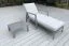 Outdoortisch Neapel aus Aluminium, Farbe: graualuminium, 530 x 530 x 280 mm, Tischplatte aus Alulatten, robust trotz geringem Gewicht, pulverbeschichtet