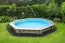 Pool aus Kiefernholz Sunnydream 04, Natur, 5,30 x 1,36 Meter, inklusive Premium Filteranlage,  Filtermedium, Poolleiter, Poolfolie, Boden- und Wandvlies, Edelstahl-Eckverbindungen