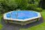 Pool aus Kiefernholz Sunnydream 04, Natur, 5,30 x 1,36 Meter, inklusive Premium Filteranlage,  Filtermedium, Poolleiter, Poolfolie, Boden- und Wandvlies, Edelstahl-Eckverbindungen