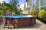 Pool aus Kiefernholz Sunnydream 04, Natur, 5,30 x 1,36 Meter, inklusive Premium Filteranlage,  Filtermedium, Poolleiter, Poolfolie, Boden- und Wandvlies, Edelstahl-Eckverbindungen