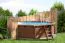 Pool aus Kiefernholz Sunnydream 04, Natur, 5,30 x 1,36 Meter, inklusive Premium Filteranlage,  Filtermedium, Poolleiter, Poolfolie, Boden- und Wandvlies, Edelstahl-Eckverbindungen