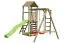 Spielturm S29C, inkl. Wellenrutsche, Doppelschaukel-Anbau, Sandkasten, Kletterwand, Kletteranbau und Kletterseil, 359 x 422 cm, Kinderspielturm, Kletterturm