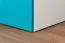 Jugendzimmer - Schreibtisch Aalst 23, Farbe: Eiche / Weiß / Blau - Abmessungen: 86 x 125 x 55 cm (H x B x T)