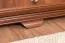 Kleiderschrank mit Spiegel, Farbe: Dunkelbraun - 193 x 158 x 62 cm (H x B x T)