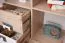 Kinderzimmer - Kommode Fabian 07, Farbe: Eiche Hellbraun / Weiß / Grau - 130 x 80 x 40 cm (H x B x T)