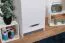 Kinderzimmer - Schrank Frank 05, Farbe: Weiß / Grau - 189 x 45 x 40 cm (H x B x T)