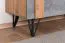 Highboard Atule 04, Farbe: Eiche / Grau - Abmessungen: 137 x 90 x 42 cm (H x B x T)