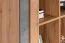 Highboard Atule 04, Farbe: Eiche / Grau - Abmessungen: 137 x 90 x 42 cm (H x B x T)