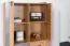 Highboard Atule 04, Farbe: Eiche / Grau - Abmessungen: 137 x 90 x 42 cm (H x B x T)