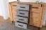 Kommode Atule 05, Farbe: Eiche / Grau - Abmessungen: 97 x 135 x 42 cm (H x B x T)
