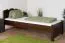Modernes Einzelbett / Gästebett Kiefer Vollholz Turakos 92, Walnussfarben, Liegefläche 90 x 200, besonders langlebig und robust, hochwertig verarbeitet