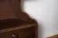 Geräumige Garderobe Kiefer Massivholz 29B, Walnussfarben, 200 x 114 x 37 cm, mit Spiegel und 5 Haken, Ablage, 1 Schublade und viel Stauraum, langlebig