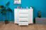 Kommode Kiefer massiv Vollholz Weiß Junco 167 - Abmessung: 100 x 120 x 47 cm (H x B x T)