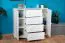 Kommode Kiefer massiv Vollholz Weiß Junco 167 - Abmessung: 100 x 120 x 47 cm (H x B x T)
