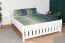 Weißes modernes Jugendbett Buche Vollholz 106, inkl. Lattenrost, Liegefläche 160 x 200 cm, bequemes Kinderbett, sehr gute Stabilität, langlebig und robust