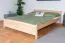 Doppelbett / Gästebett Buche massiv Vollholz natur 117, inkl. Lattenrost - Abmessung 160 x 200 cm