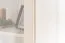 Vitrine in Weiß Kiefer Vollholz Buteo 02, 195 x 80 x 40 cm, mit 1 Schublade und 4 Fächern, breite Standbeine, robust und stabil