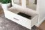 Vitrine in Weiß Kiefer Vollholz Buteo 02, 195 x 80 x 40 cm, mit 1 Schublade und 4 Fächern, breite Standbeine, robust und stabil