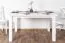 Esstisch Kiefer Massivholz Junco 240C (eckig), Weiß, 100 x 160 cm, große Tischplatte, viel Ablagefläche, 4 stabile Standbeine, einfache Montage