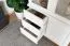 Elegantes Esszimmer Komplett - Set B Junco, 9-teilig, in Weiß, Kiefernholz, Massivholz, Landhausstil, robust und stabil, 4 Stühle, Tisch 75 x 130 cm