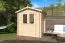 Blockbohlen Gartenhaus 19 mm Bludenz inkl. Massivholzdach und Dachpappe L193 x B180