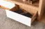 TV-Schrank / TV-Möbel Faleula 06, mit ABS Katenschutz, Eiche / Weiß, Maße: 52 x 130 x 53 cm, zwei Schubladen, ein offenes Ablagefach, für Wohnzimmer