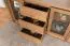 Vitrine Selun 01, Farbe: Eiche Dunkelbraun - 80 x 140 x 43 cm (H x B x T)