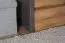 Vitrine Selun 09, Farbe: Eiche Dunkelbraun / Grau - 197 x 90 x 43 cm (H x B x T)