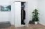 Drehtürenschrank / Kleiderschrank Segnas 07, Farbe: Kiefer Weiß / Eiche Braun - 198 x 90 x 53 cm (H x B x T)