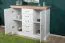 Kommode Badile 01, Farbe: Kiefer Weiß / Braun - 98 x 127 x 46 cm (H x B x T)