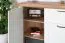 Kommode Lotofaga 11, Farbe: Weiß / Walnuss - 102 x 167 x 48 cm (H x B x T)